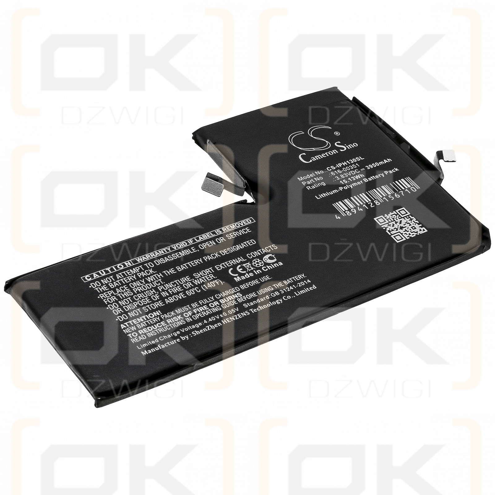 Apple A2218 / 616-00351 3950mAh Li-Polímero 3.83V (Cameron Sino)