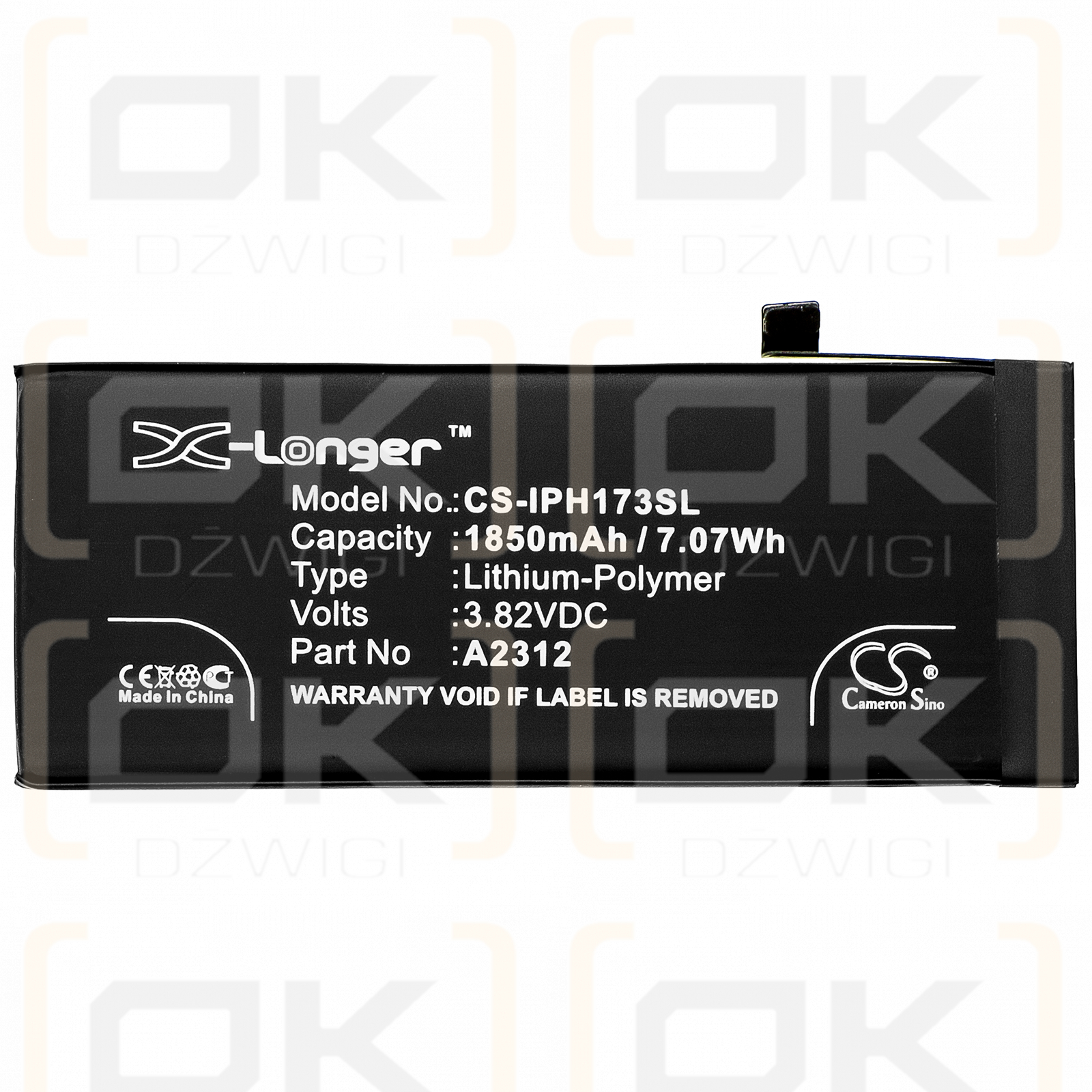 Apple A2312 / A2312 1850mAh Li-Polymer 3.82V (Cameron Sino)