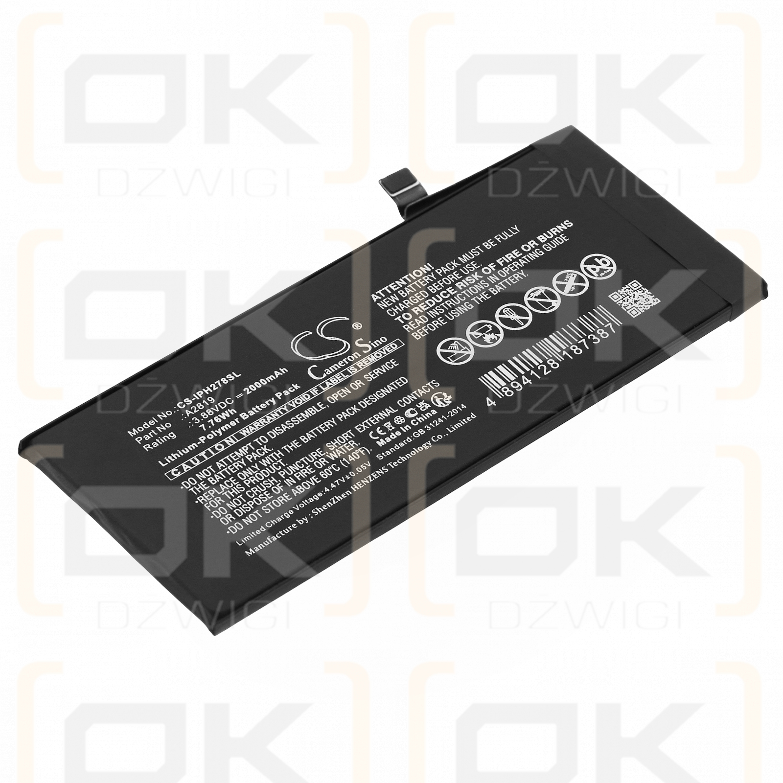 Apple A2783 / A2819 2000 mAh Li-Polymer 3,88 V (Cameron Sino)