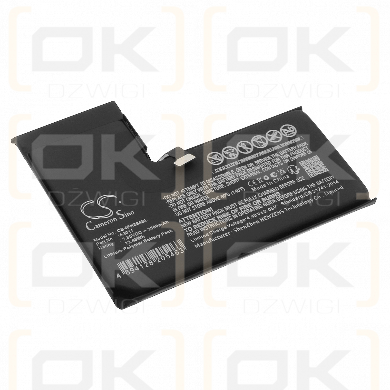 Сменный аккумулятор для Apple A3104 / A3011 3500 мАч Li-Polymer 3,85 В (Cameron Sino)