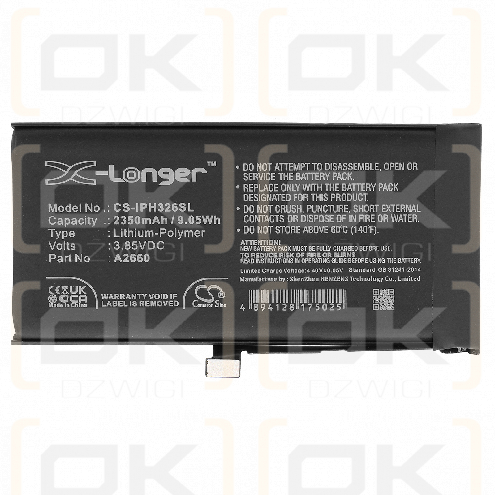 Apple A2630 / A2660 2350mAh Li-polímero 3.85V (Cameron Sino)