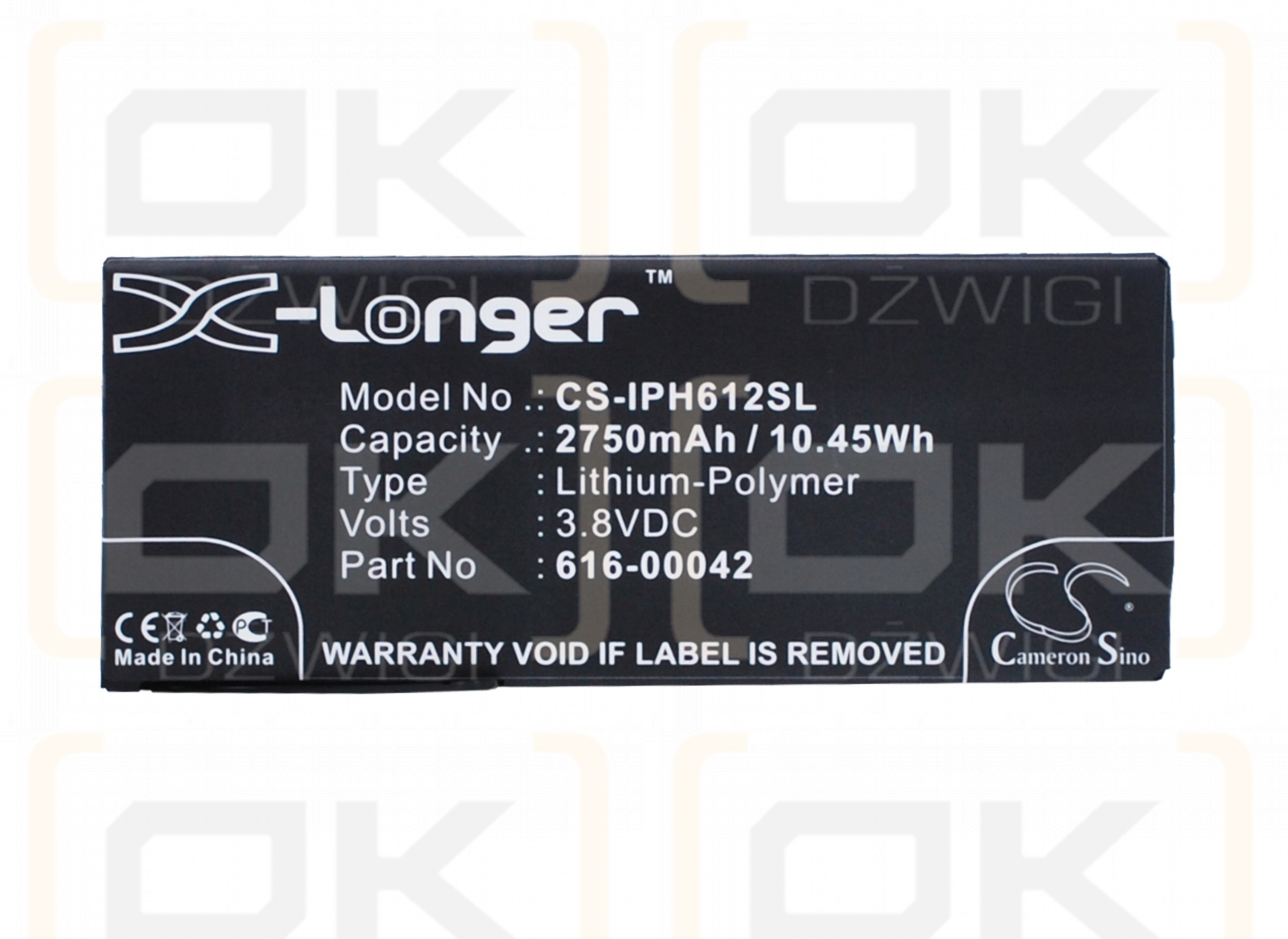 Apple A1687 / 616-00042 2750mAh Li-Polímero 3.8V (Cameron Sino)