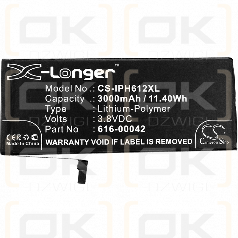 Apple A1687 / 616-00042 3000 mAh Li-Polymer 3,8 V (Cameron Sino)