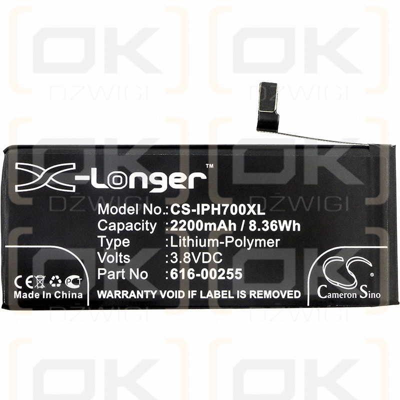 Apple A1778 / 616-00255 2200mAh Li-Polímero 3.8V (Cameron Sino)