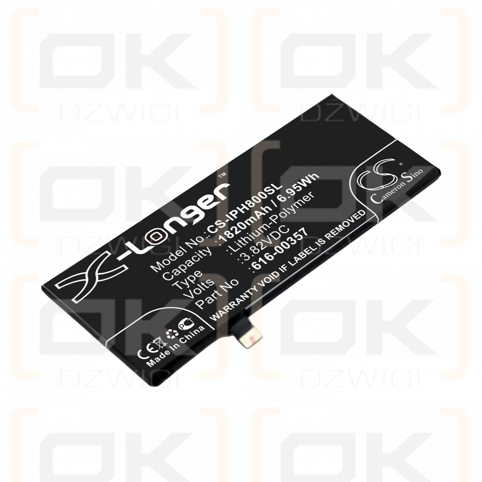 Apple MQ6M2LL/A / 616-00357 1820mAh Li-Polímero 3.82V (Cameron Sino)