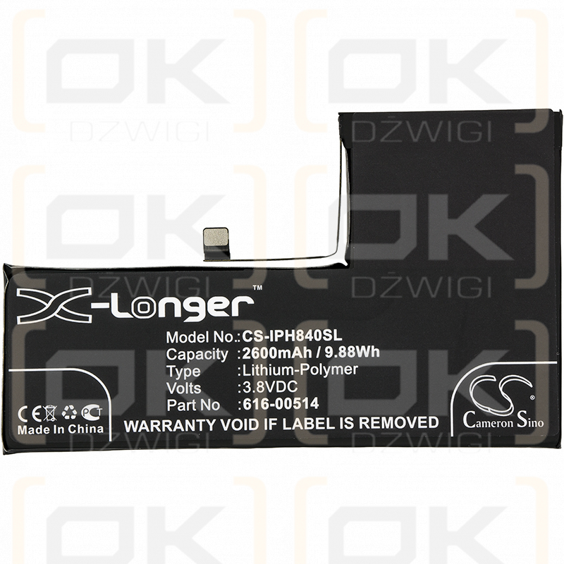 Apple A2099 / 616-00514 2600mAh Li-Polymer 3.8V (Cameron Sino)