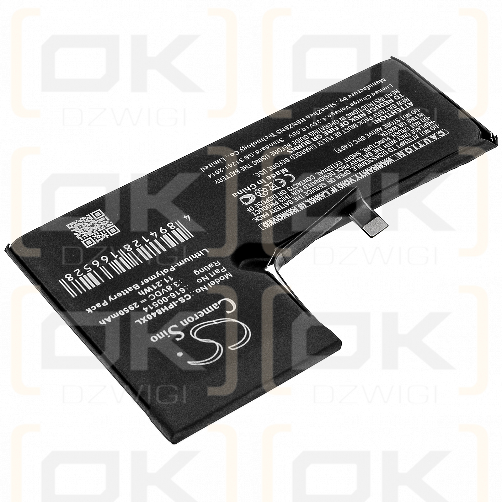 Apple A2099 / 616-00514 2950 mAh Li-Polymer 3,8 V (Cameron Sino)