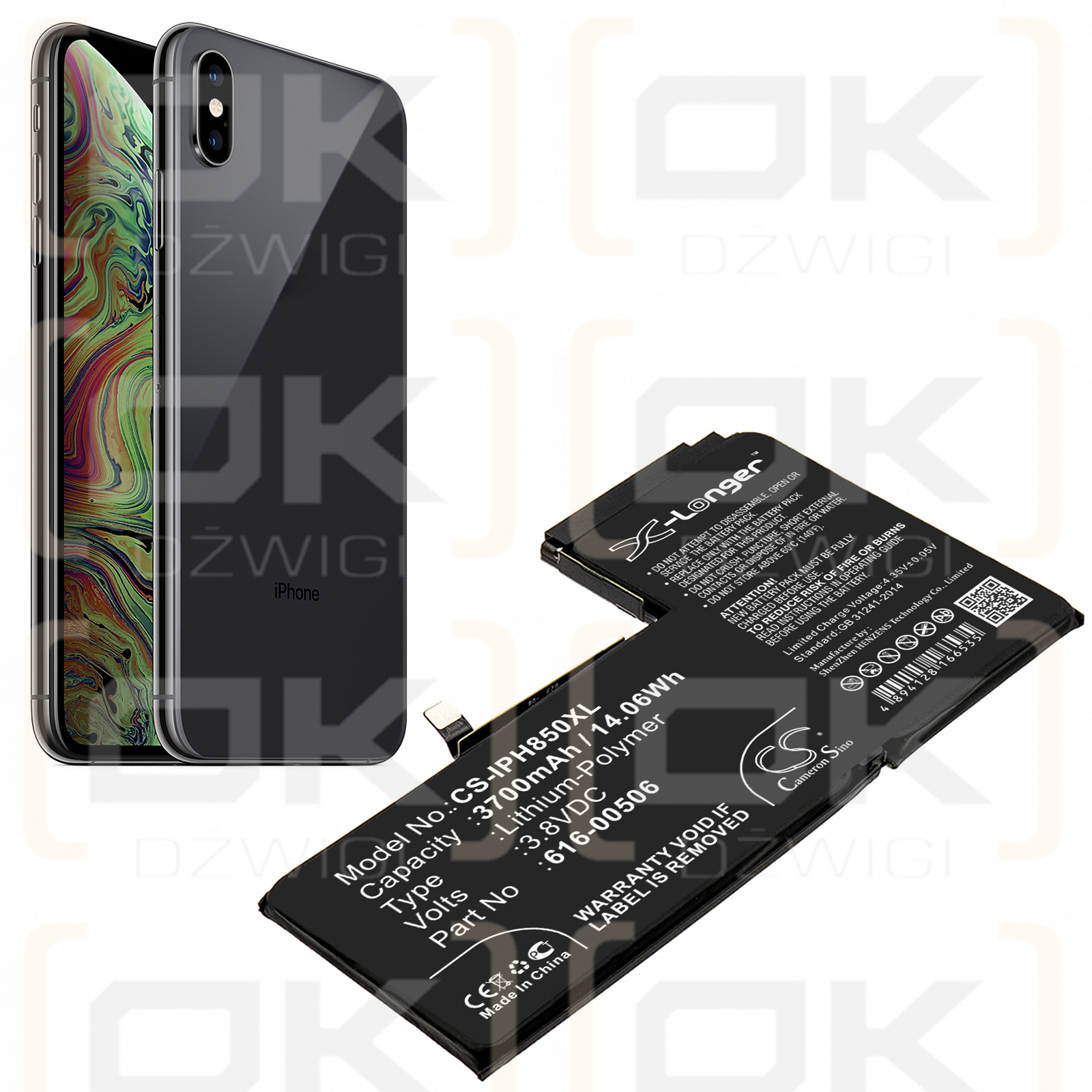 Apple iPhone 11.4 / 616-00506 3700mAh Li-Polímero 3.8V (Cameron Sino)