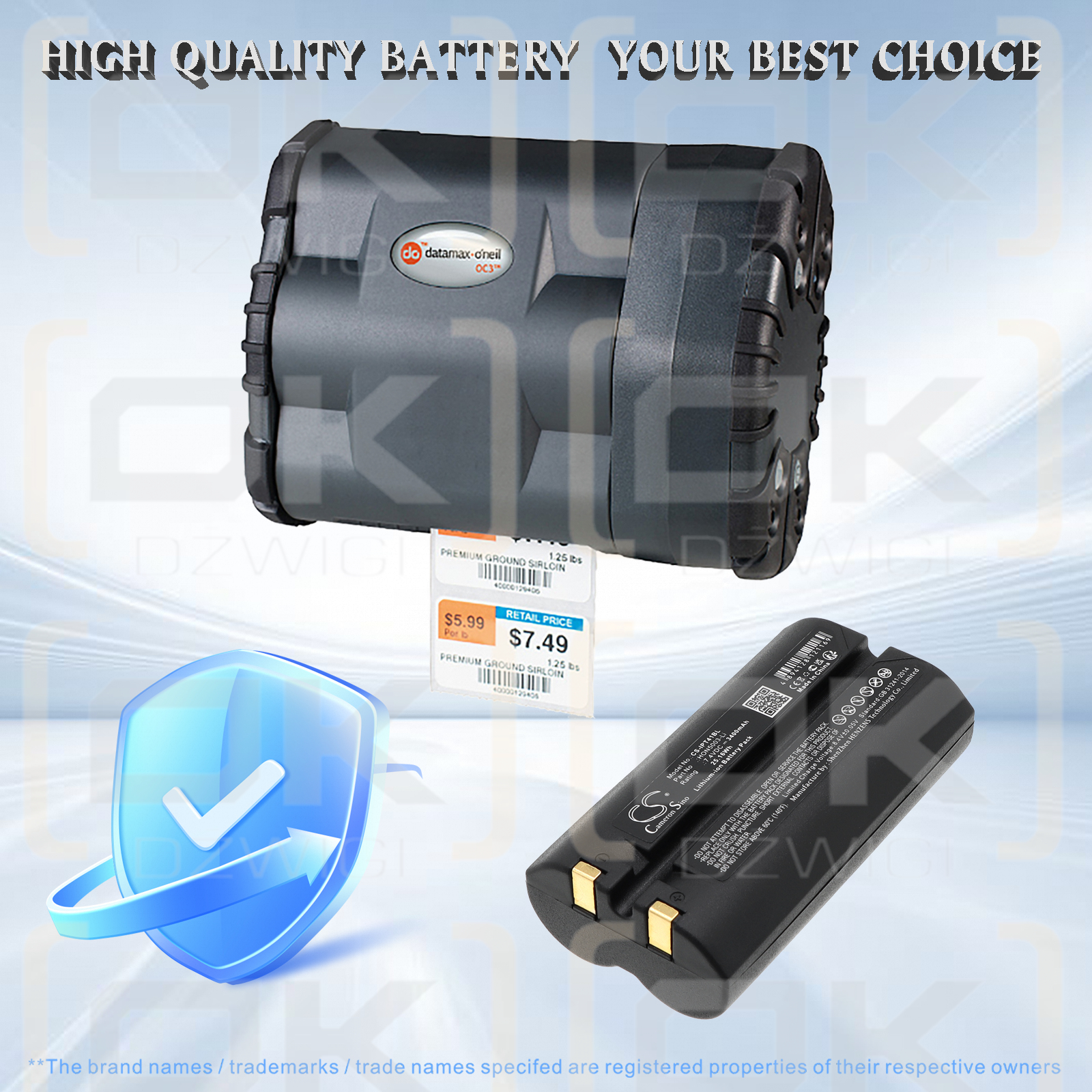 Honeywell 550039 / HON5003-Li 3400 mAh Li-ion 7.4 V (Cameron Sino)