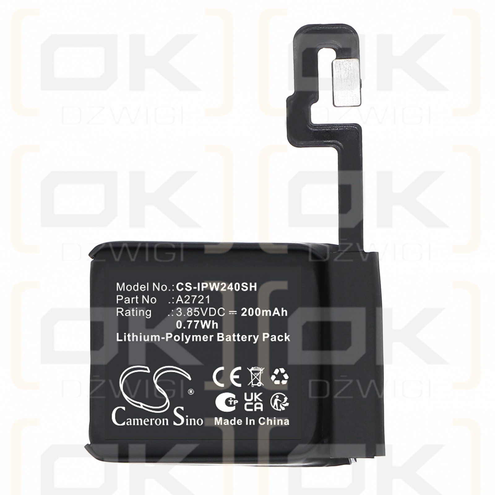 Apple Watch SE 2 40 mm / A2721 200 mAh Li-Polymer 3.85 V (Cameron Sino)