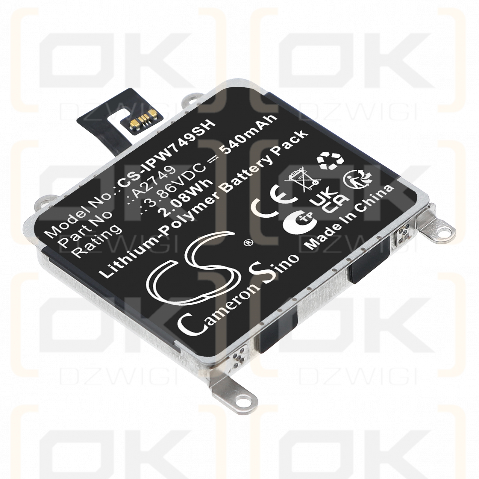 Apple Watch Ultra 49 mm / A2749 540 mAh Li-Polymer 3.86 V (Cameron Sino)