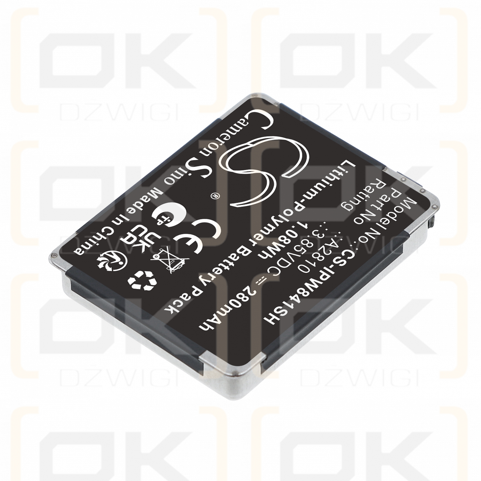 Apple Watch Serie S8 41 mm / A2810 280 mAh Polímero de litio 3,85 V (Cameron Sino)