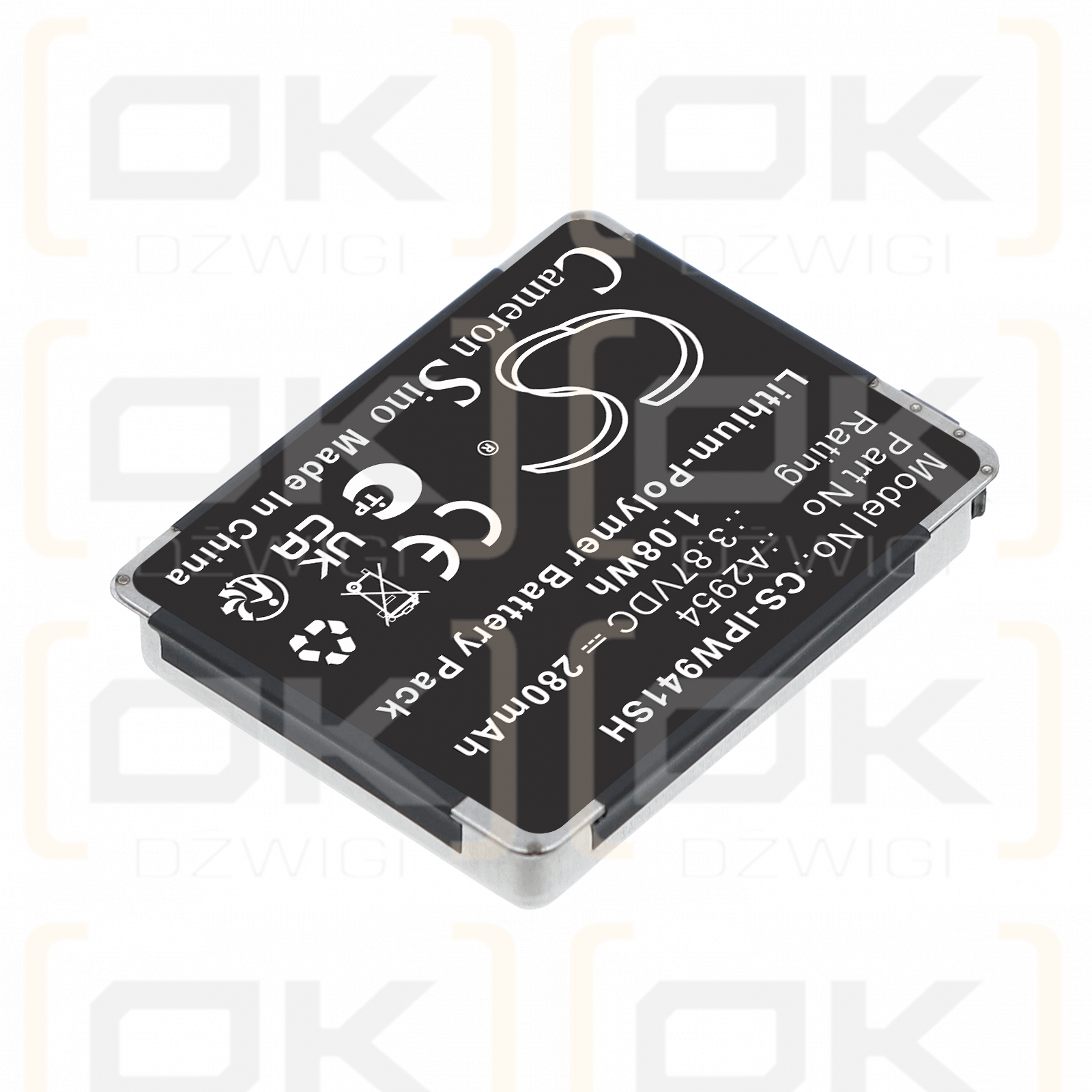 Apple Watch Serie S9 41 mm / A2954 280 mAh Polímero de litio 3,87 V (Cameron Sino)