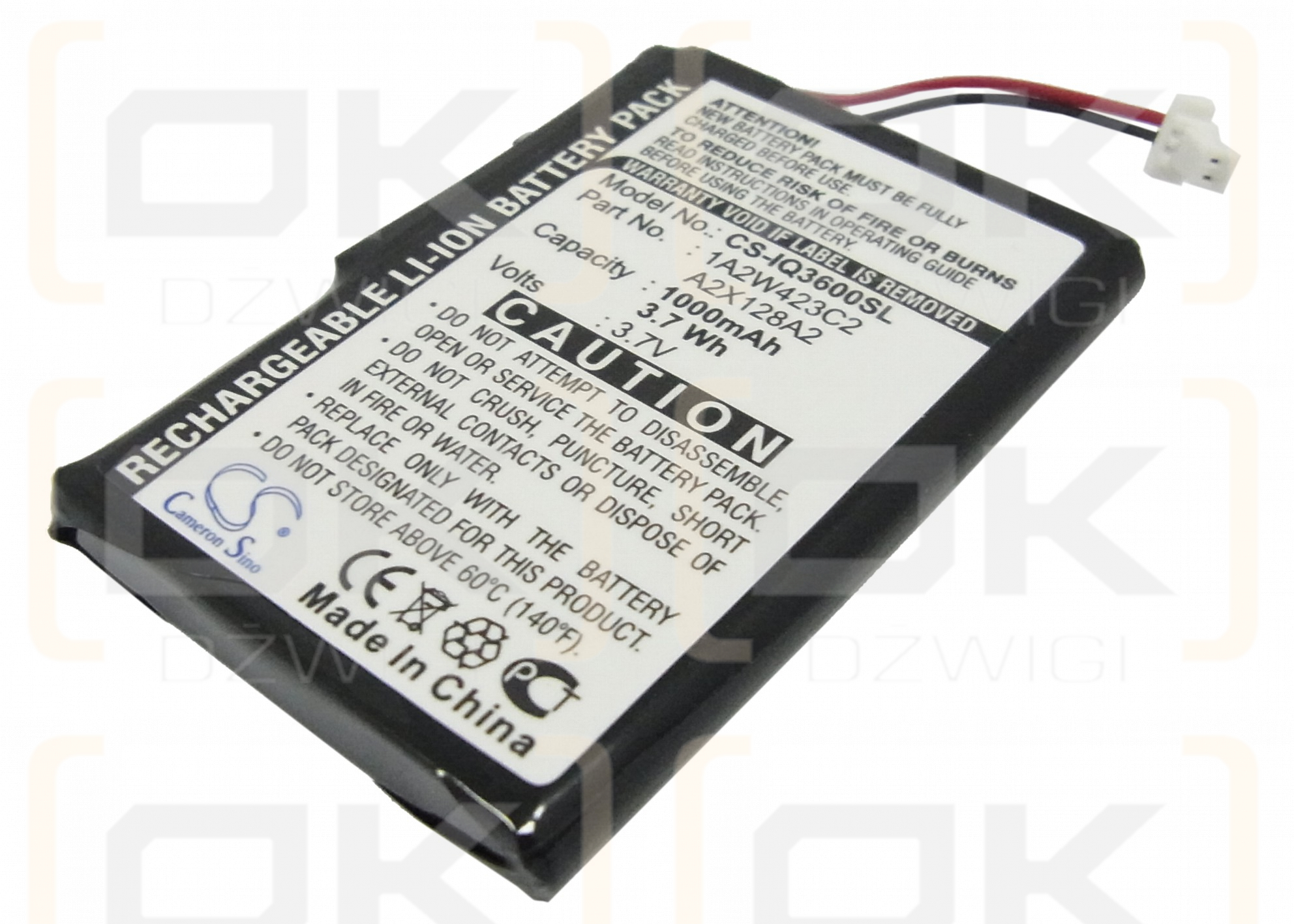 Garmin iQue 3600a / 1A2W423C2 1000mAh Li-ion 3.7V (Cameron Sino)