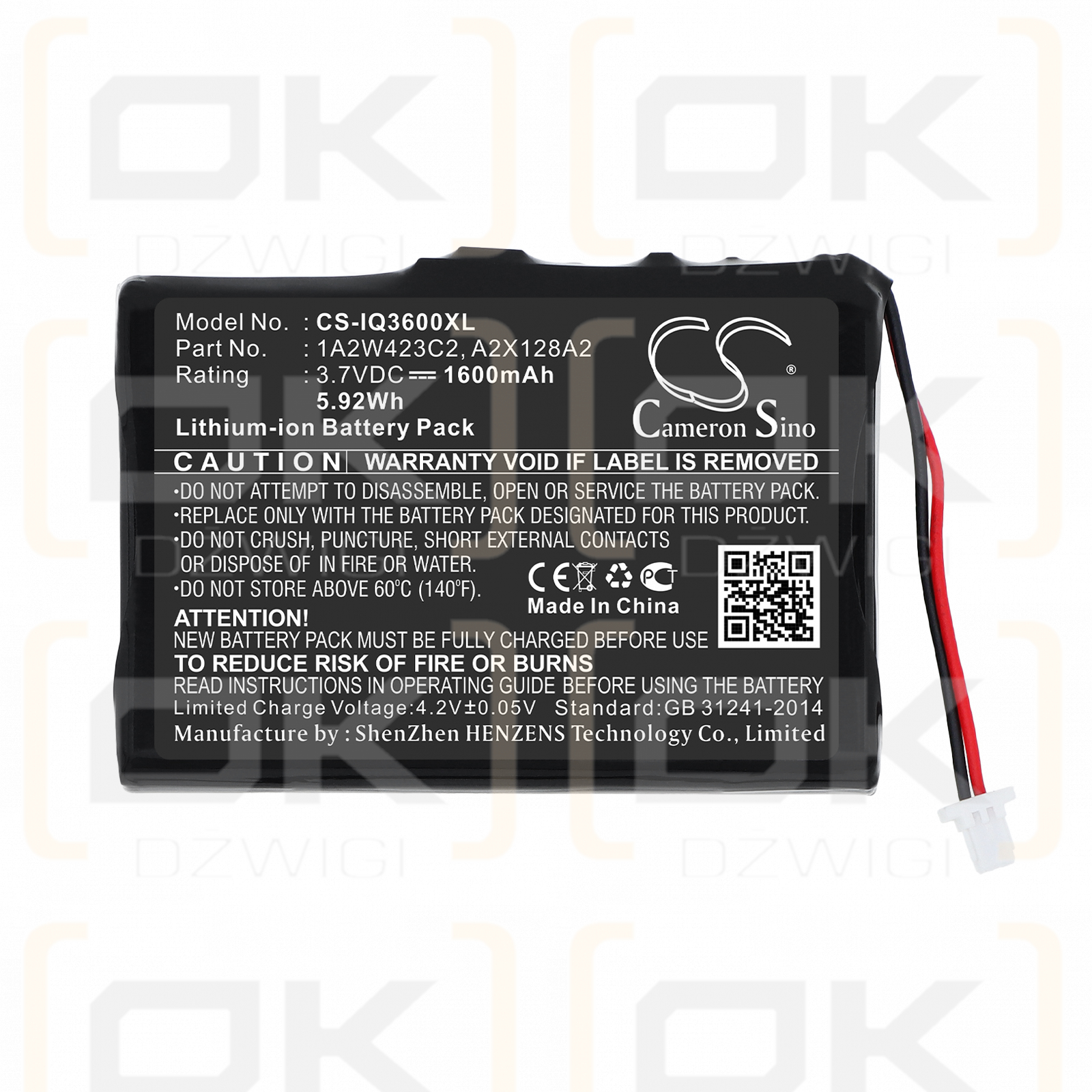 Garmin iQue 3600a / 1A2W423C2 1600 мАч литий-ионный 3,7 В (Cameron Sino)