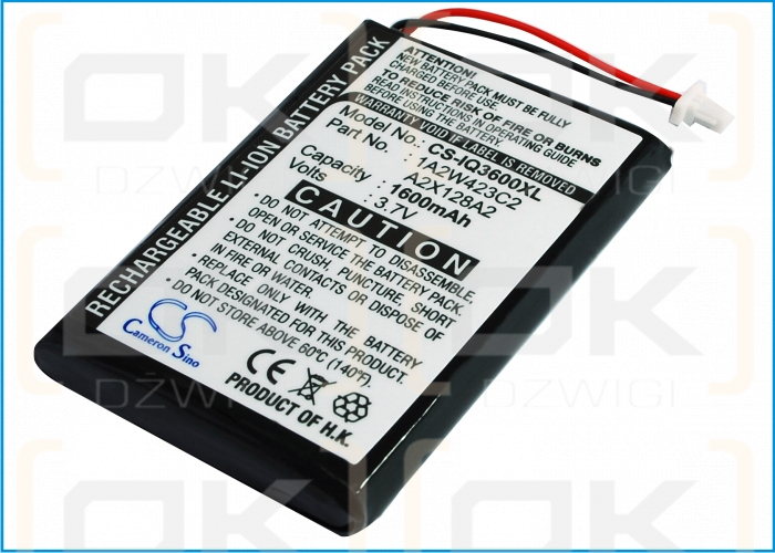 Garmin iQue 3600a / 1A2W423C2 1600mAh Li-ion 3.7V (Cameron Sino)