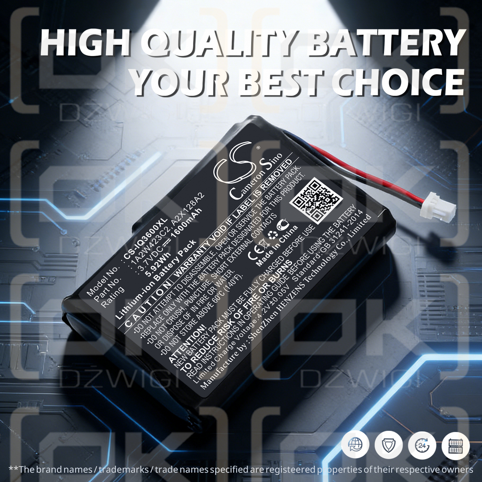 Garmin iQue 3600a / 1A2W423C2 1600 мАч литий-ионный 3,7 В (Cameron Sino)