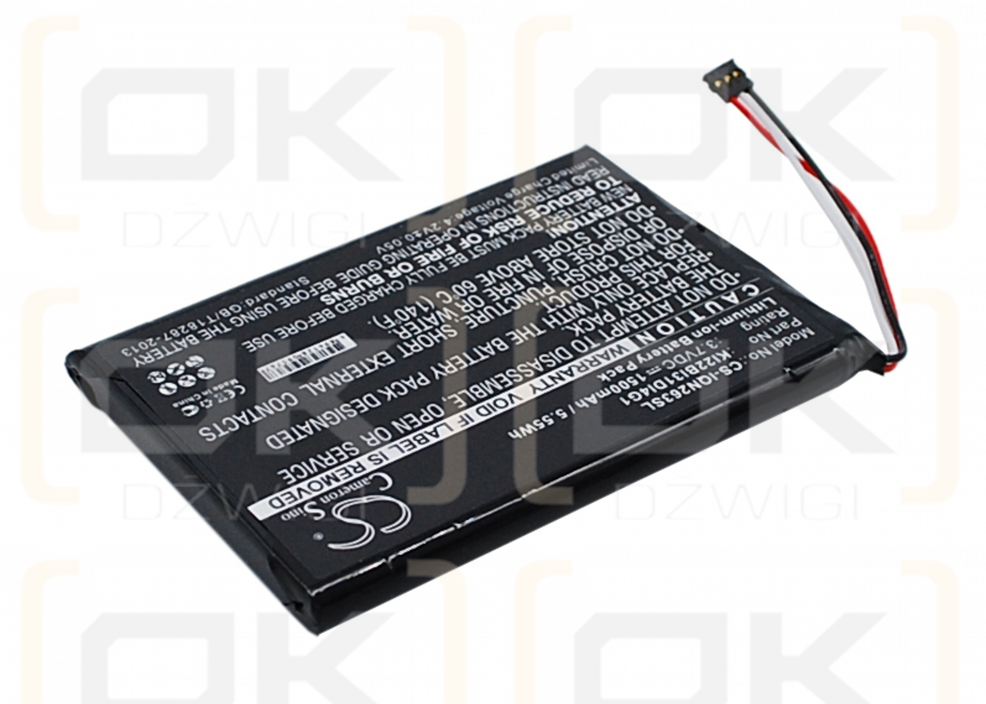 Garmin 010-01188-02 / KI22BI31DI4G1 1500mAh Li-ion 3.7V (Cameron Sino)