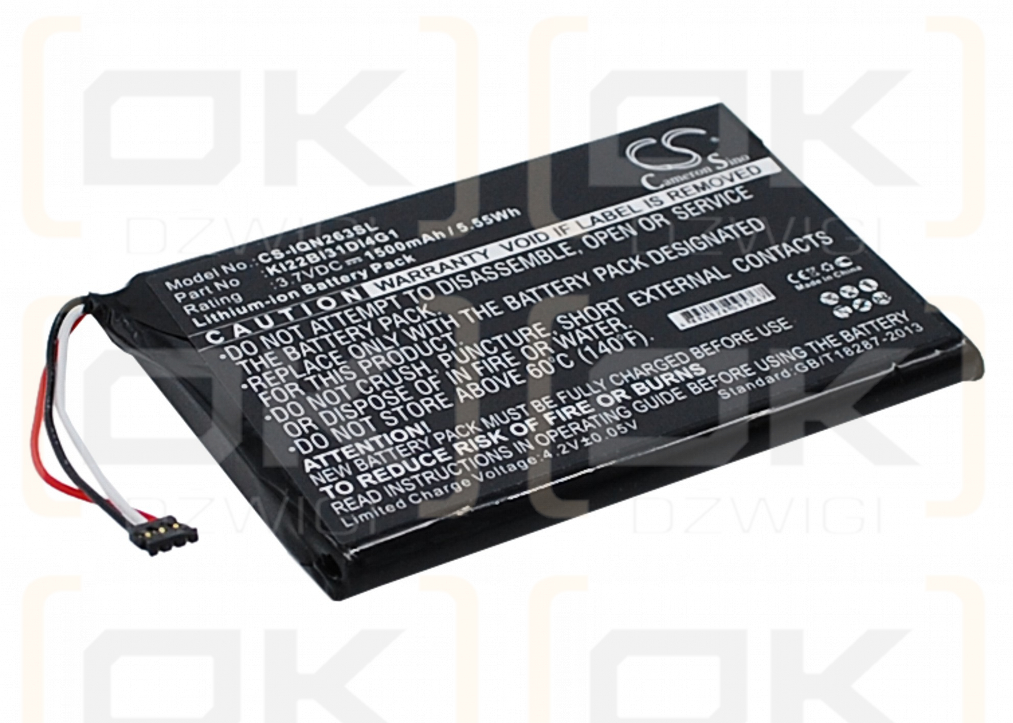 Garmin 010-01188-02 / KI22BI31DI4G1 1500mAh Li-ion 3.7V (Cameron Sino)