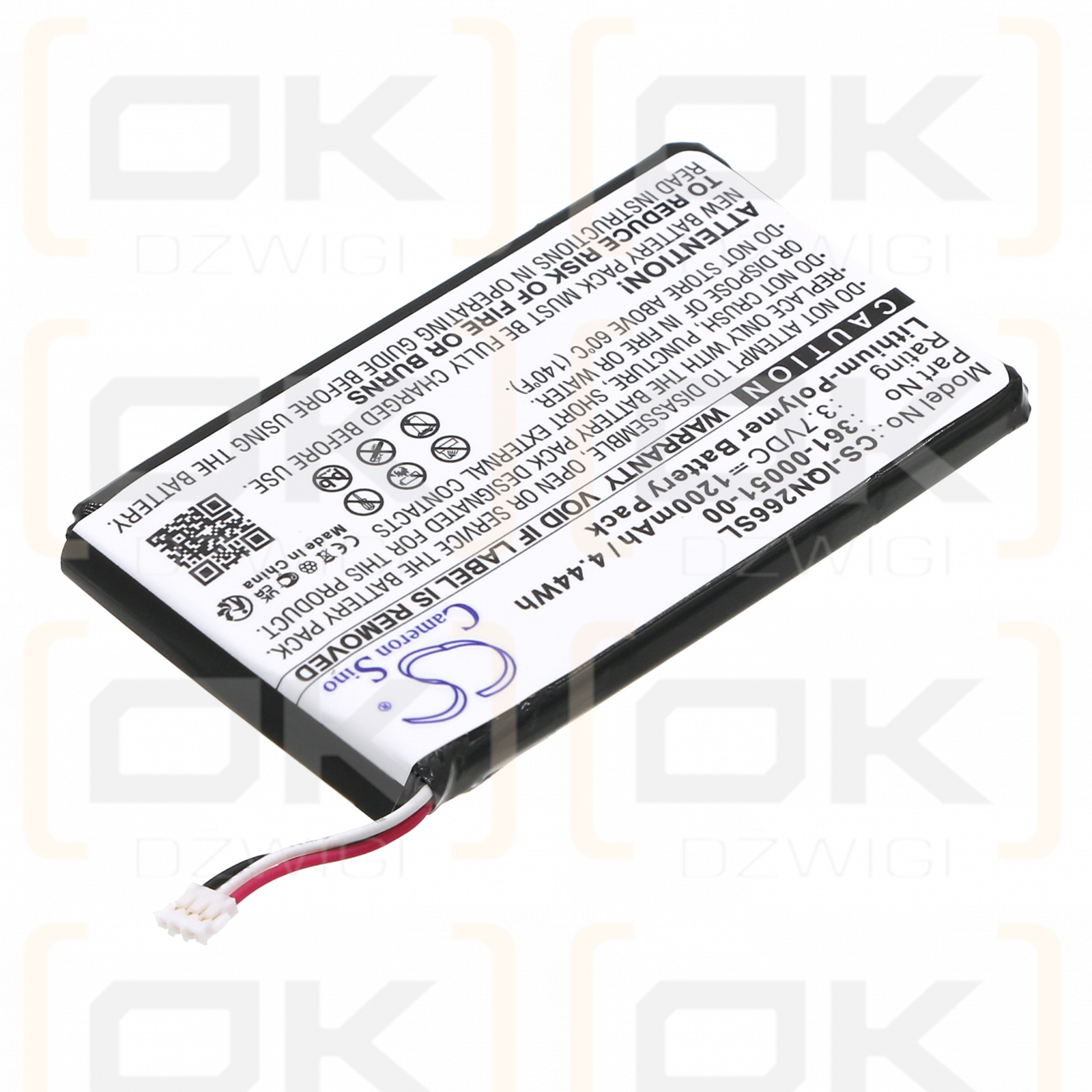 Garmin Nuvi 2595LMT / 361-00051-00 1200mAh Li-Polymer 3.7V (Cameron Sino)