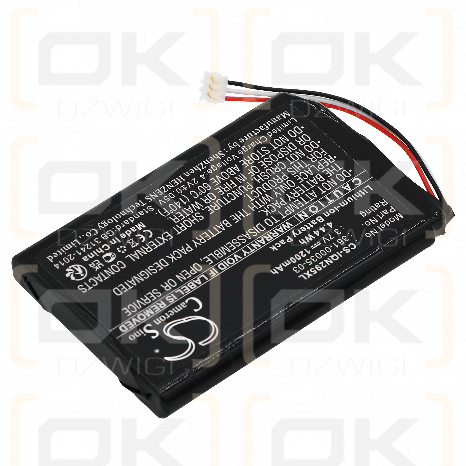 Garmin Nuvi 2557 LMT / 361-00035-03 1200 mAh Li-Ion 3,7 V (Cameron Sino)