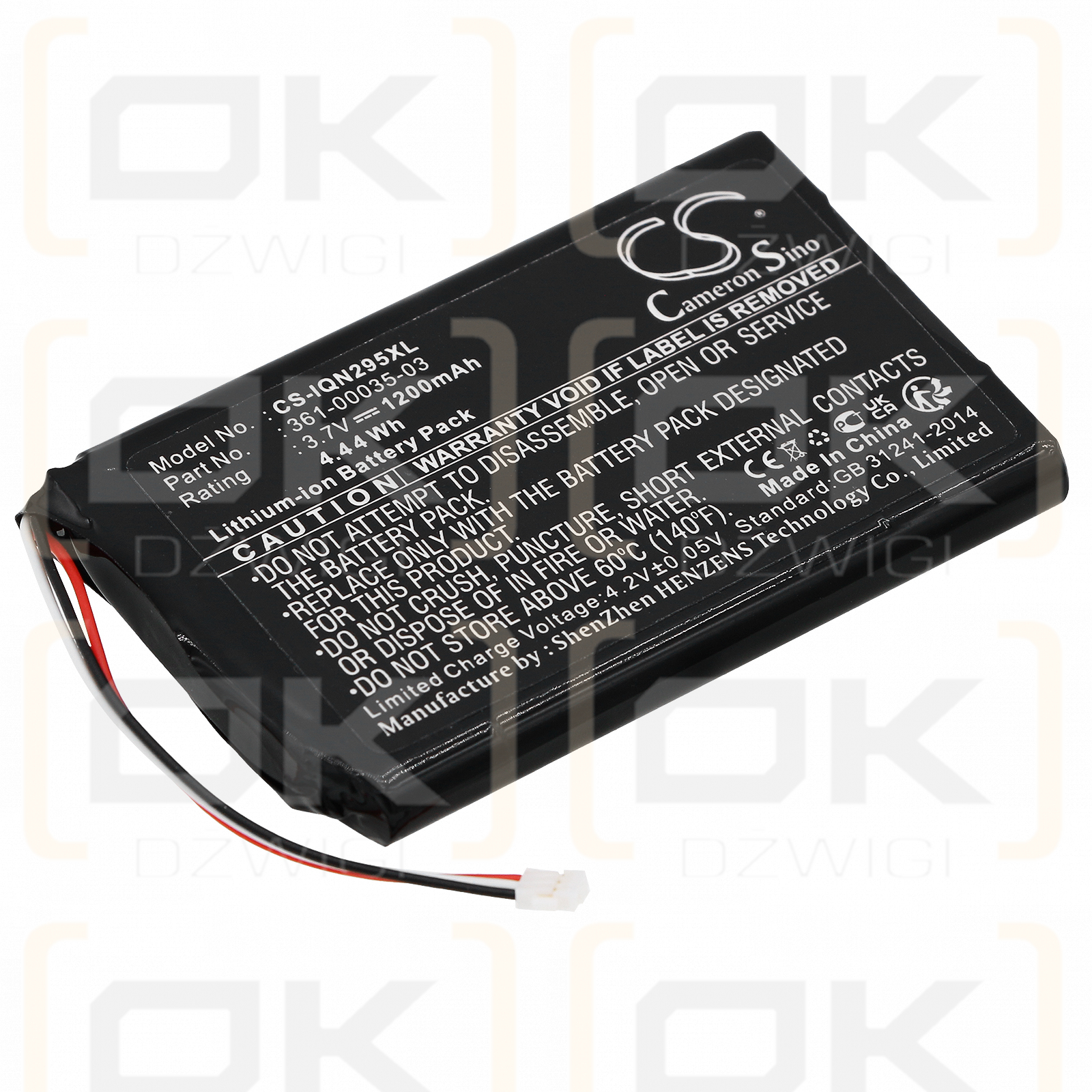 Garmin Nuvi 2557 LMT / 361-00035-03 1200 mAh Li-Ion 3,7 V (Cameron Sino)