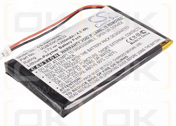 Garmin Nuvi 370 / 361-00019-02 1250 mAh Li-Polymer 3,7 V (Cameron Sino)