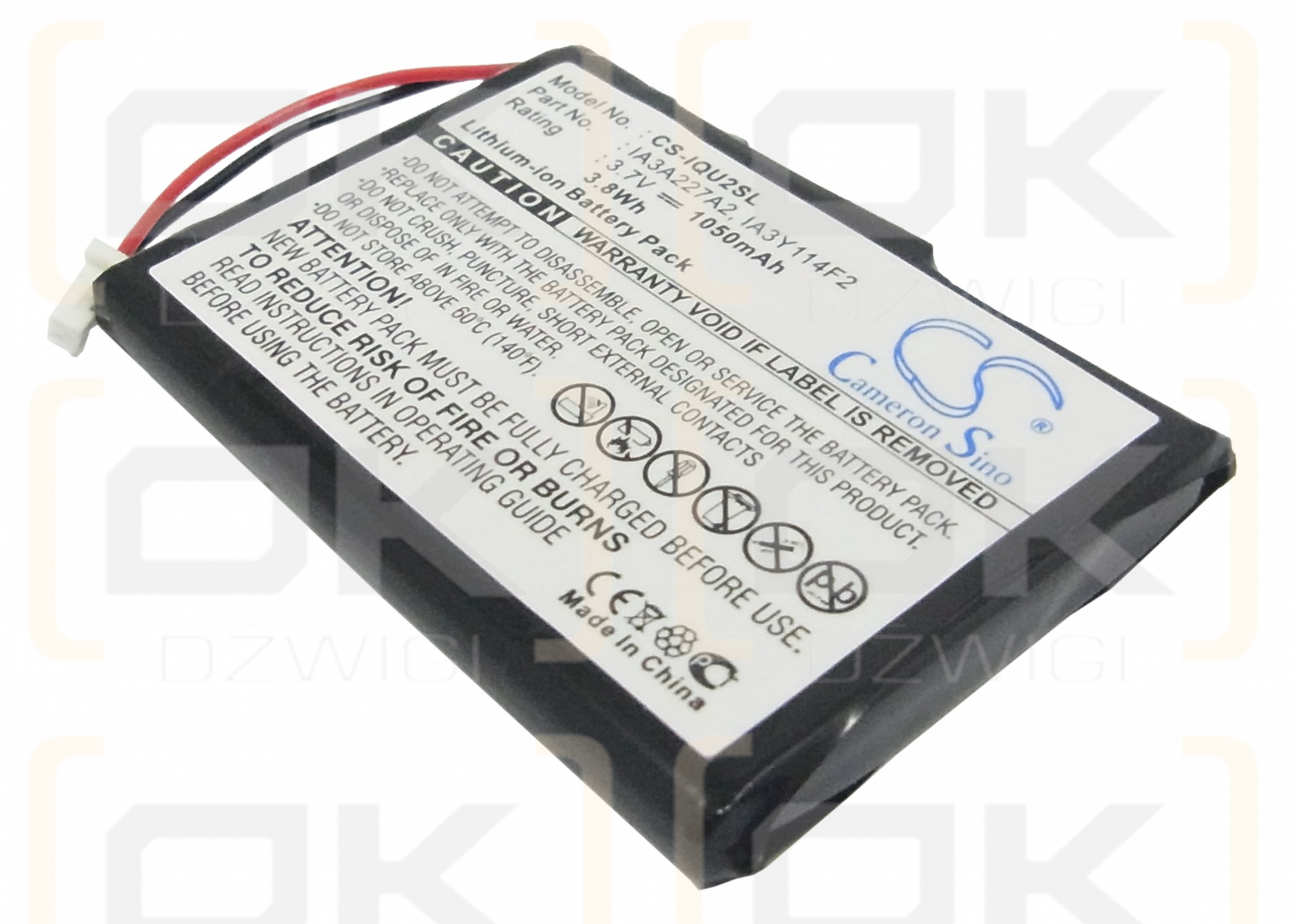 Garmin Quest 2 / IA3A227A2 1050mAh Li-ion 3.7V (Cameron Sino)