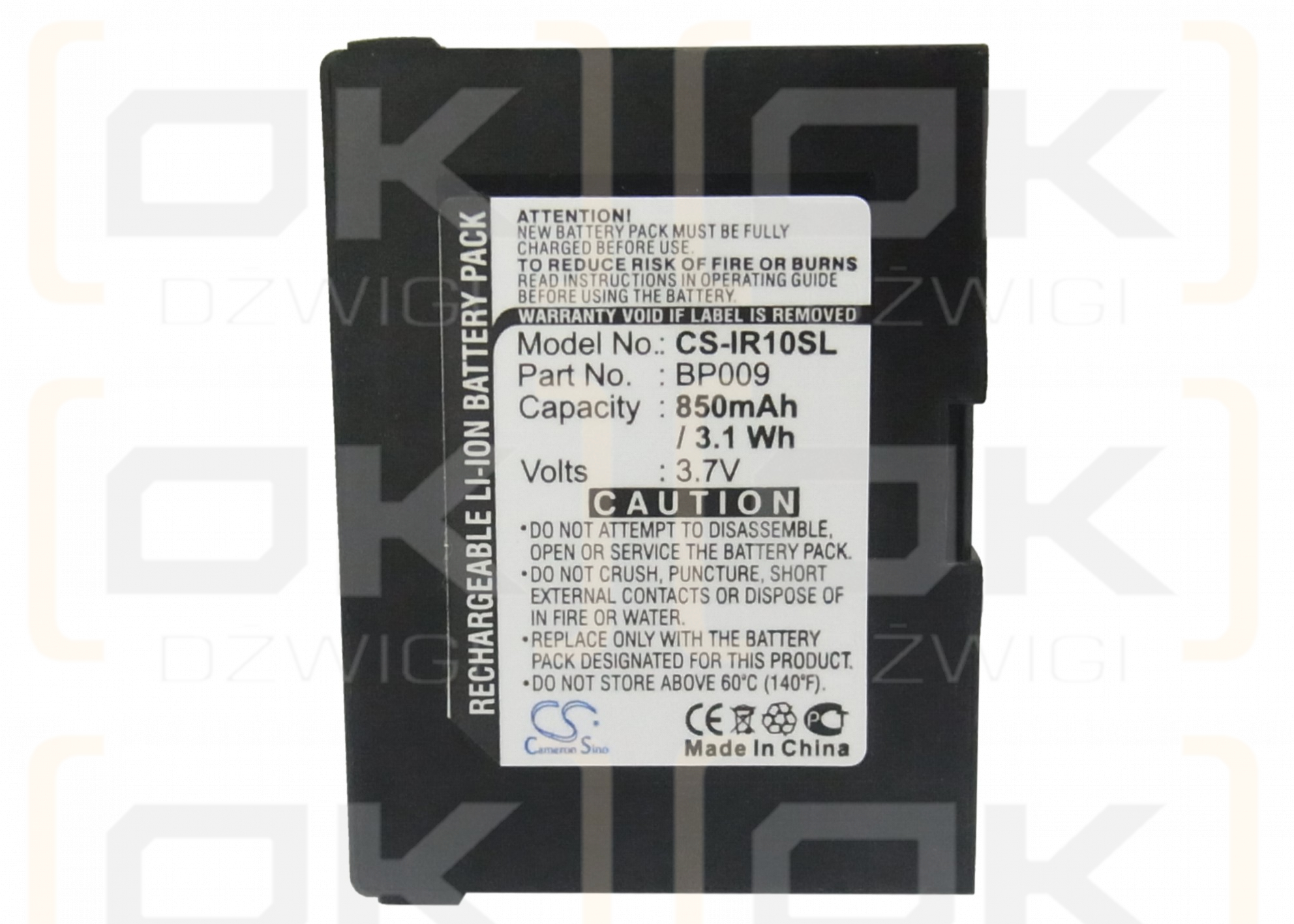 iRiver H10 5GB / BP009 850 mAh Li-ion 3,7 V (Cameron Sino)