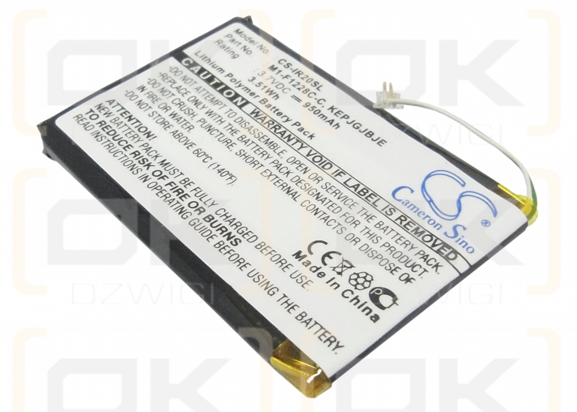 iRiver Clix 2 8GB / M1-F1228C-C 950mAh Li-Polímero 3.7V (Cameron Sino)