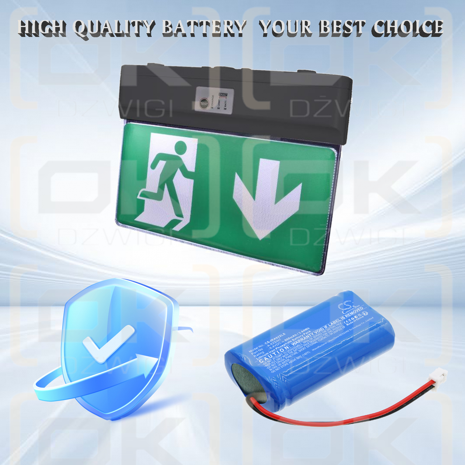 Batería IRON LUX AT 26m / A-922/HT 600 mAh LiFePO4 6,4 V (Cameron Sino)