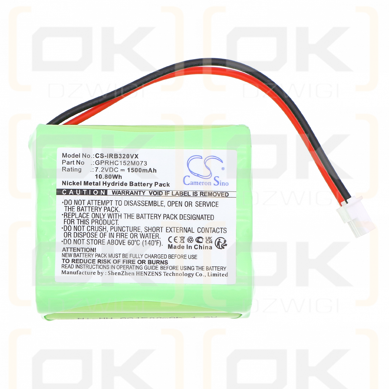 iRobot Braava 321 / GPRHC152M073 1500mAh Ni-MH 7.2V (Cameron Sino)