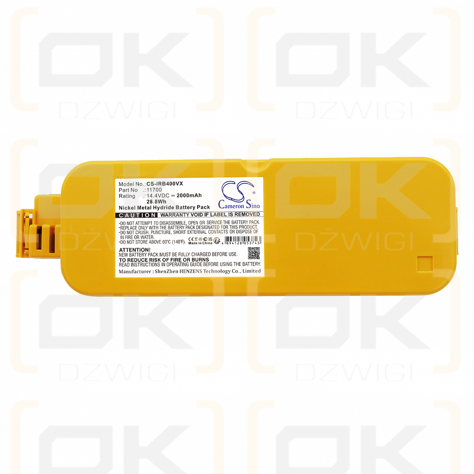 iRobot Roomba Dirt Dog / 11700 2000 mAh Ni-MH 14.4 V (Cameron Sino)