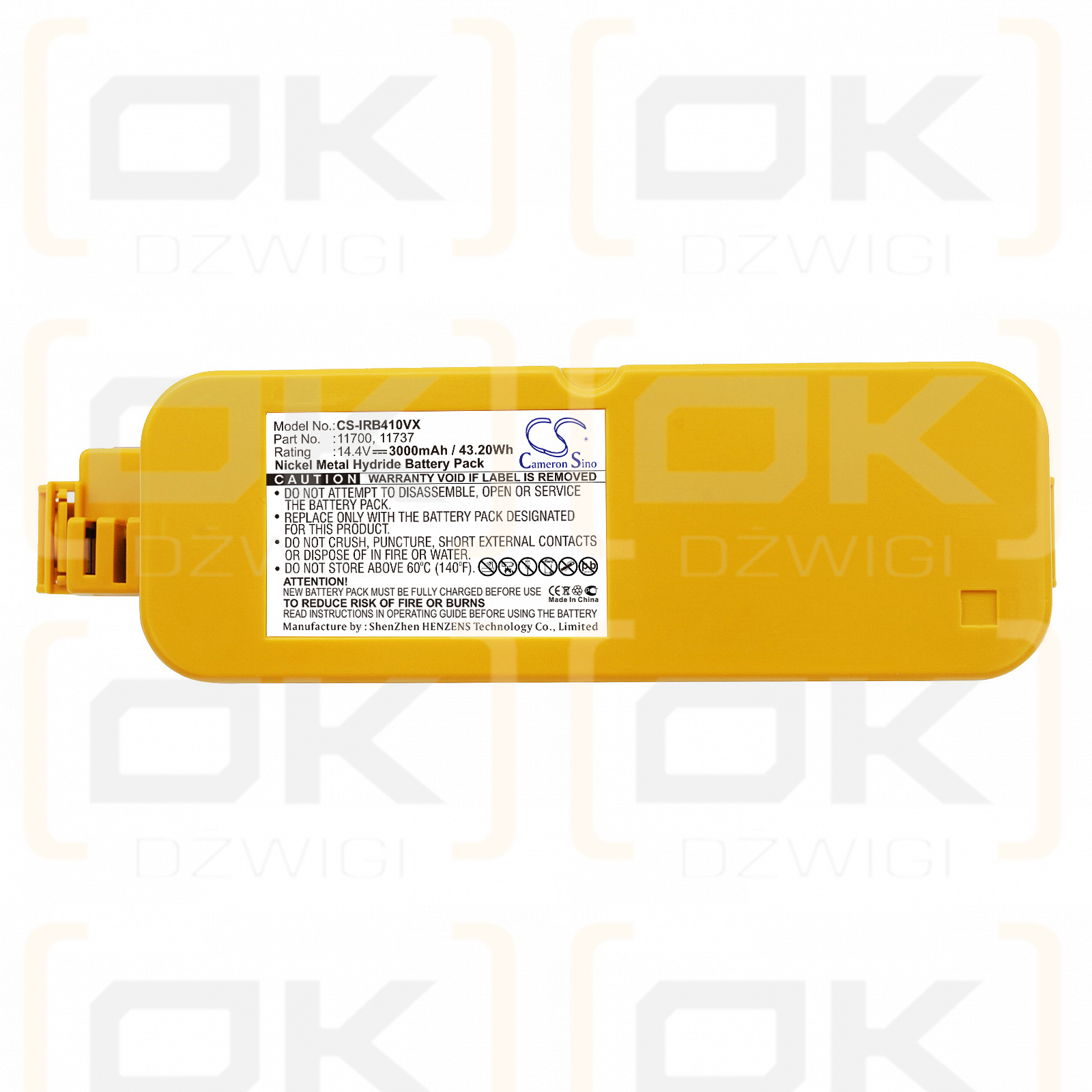 iRobot Roomba Dirt Dog / 11700 3000 mAh Ni-MH 14.4 V (Cameron Sino)
