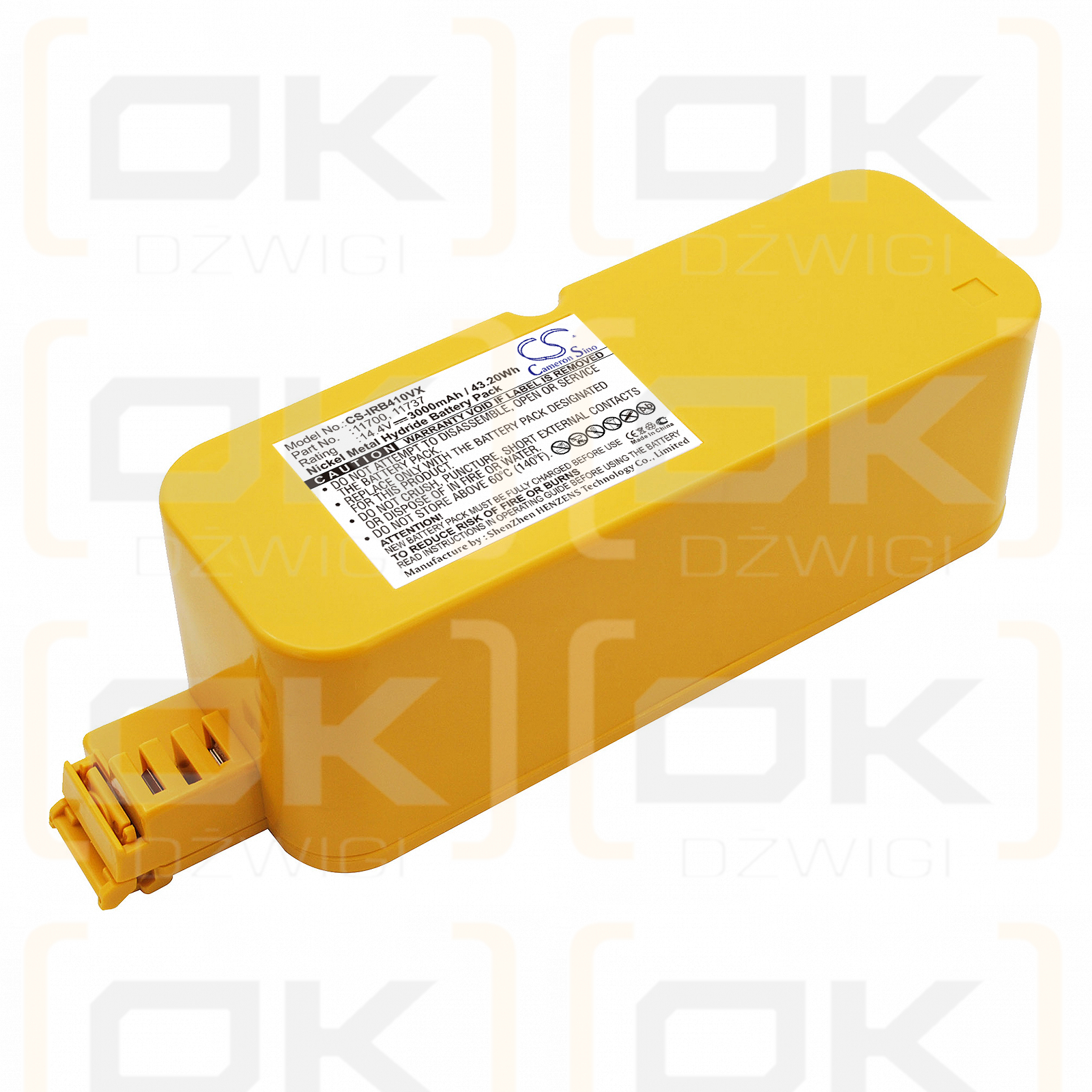 iRobot Roomba Dirt Dog / 11700 3000 mAh Ni-MH 14.4 V (Cameron Sino)