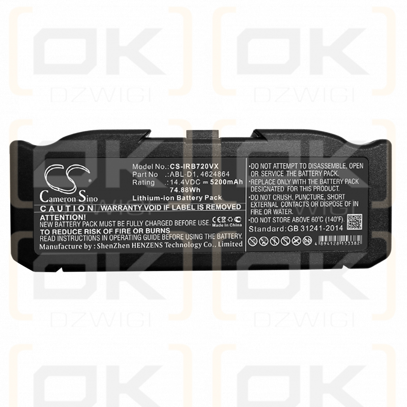 iRobot i7558 / ABL-D1 5200mAh Li-ion 14.4V (Cameron Sino)