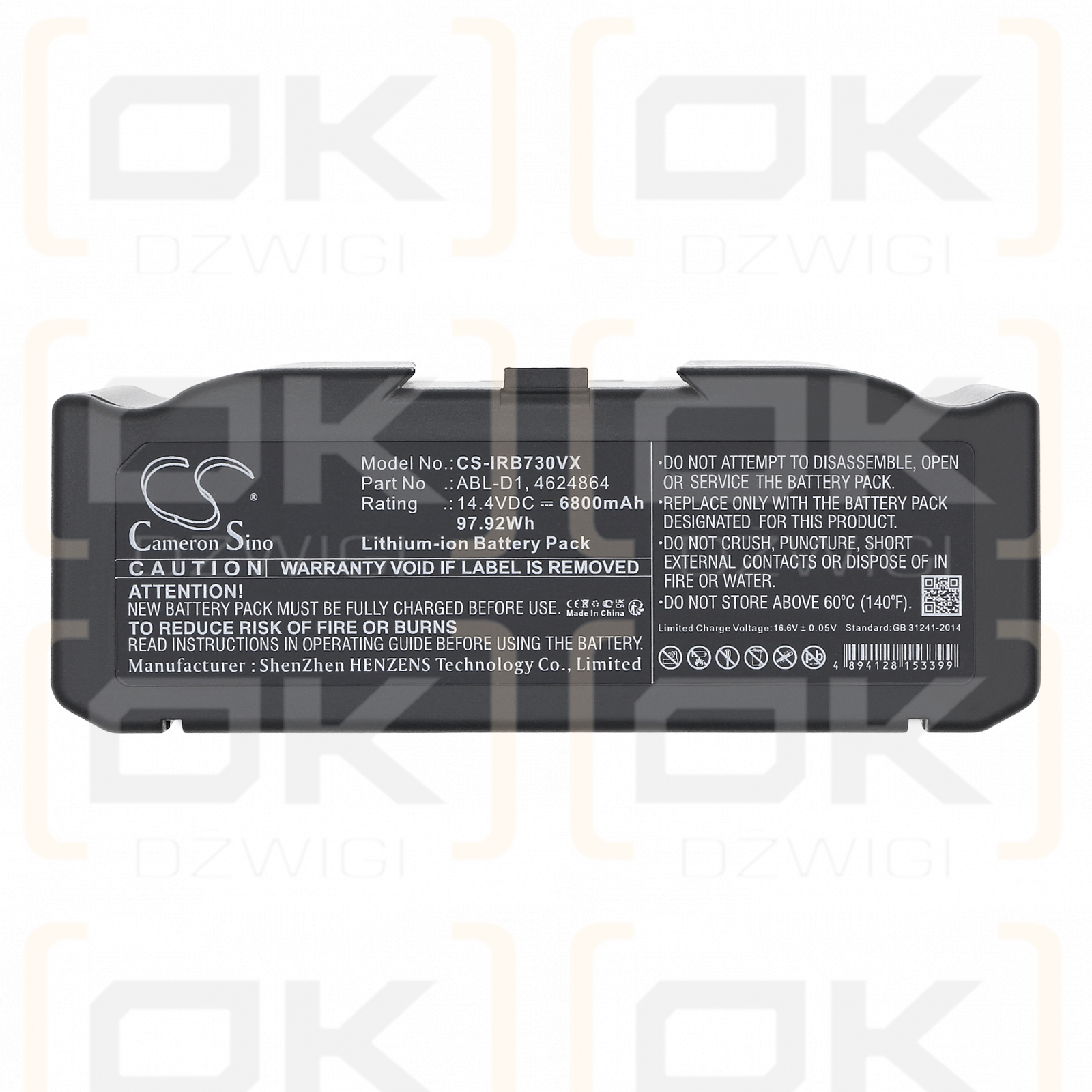 iRobot j7 / ABL-D1 6800 mAh Li-ion 14.4 V (Cameron Sino)