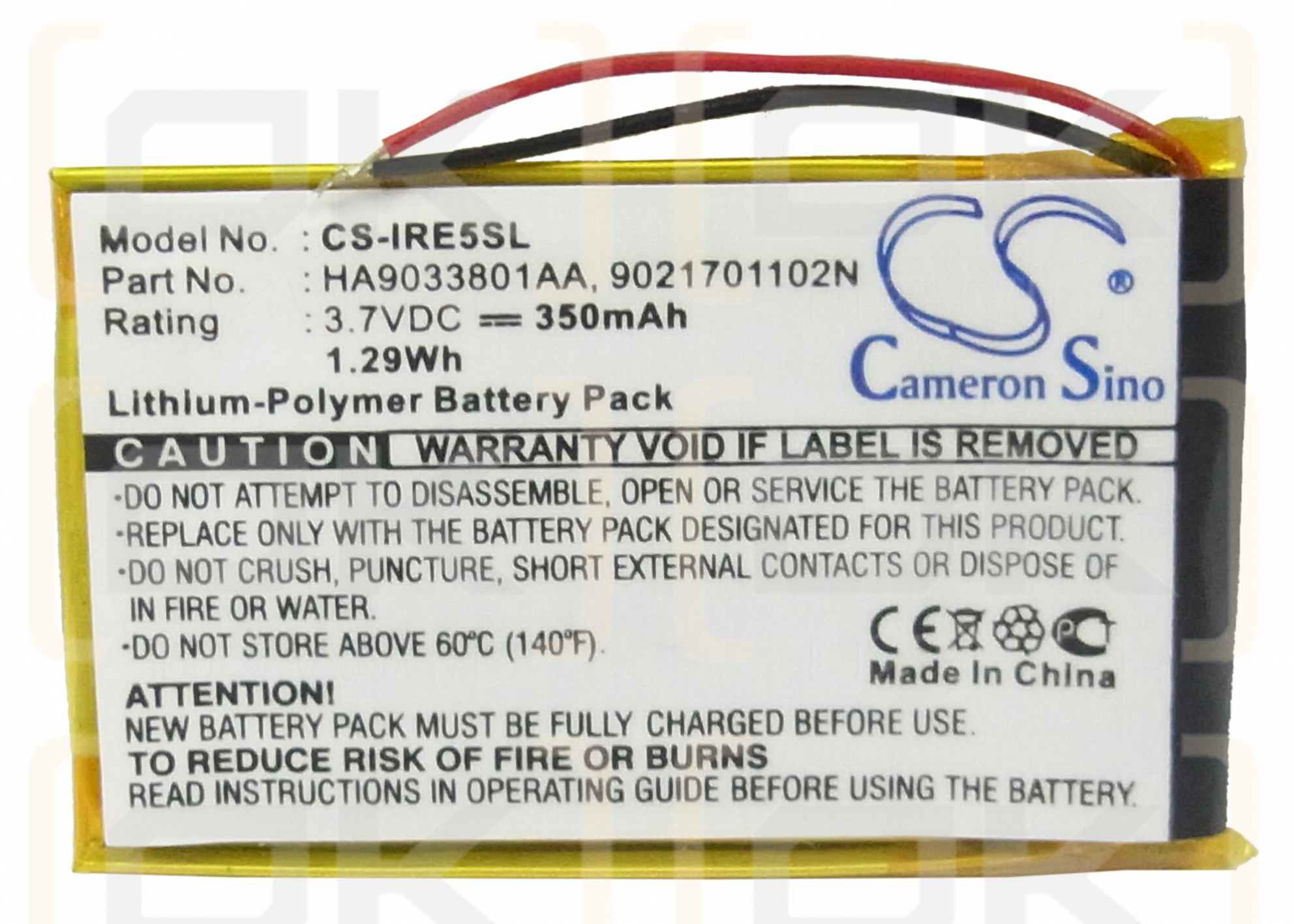 iRiver E50 8G / HA9033801AA 350 мА·ч литий-полимерный 3,7 В (Cameron Sino)