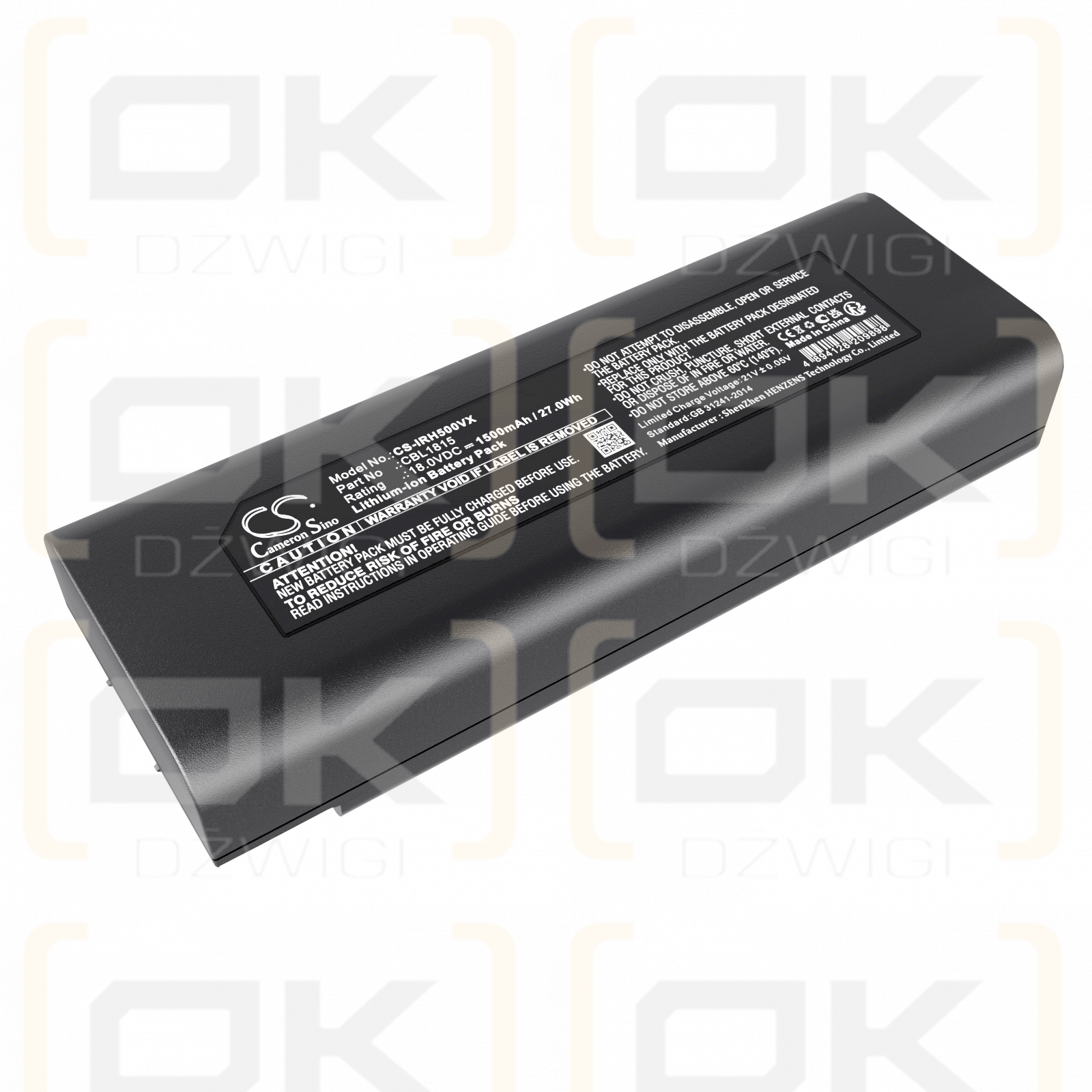 Iris Ohyama IC-SLDCP5 / CBL1815 1500mAh Li-ion 18.0V (Cameron Sino)