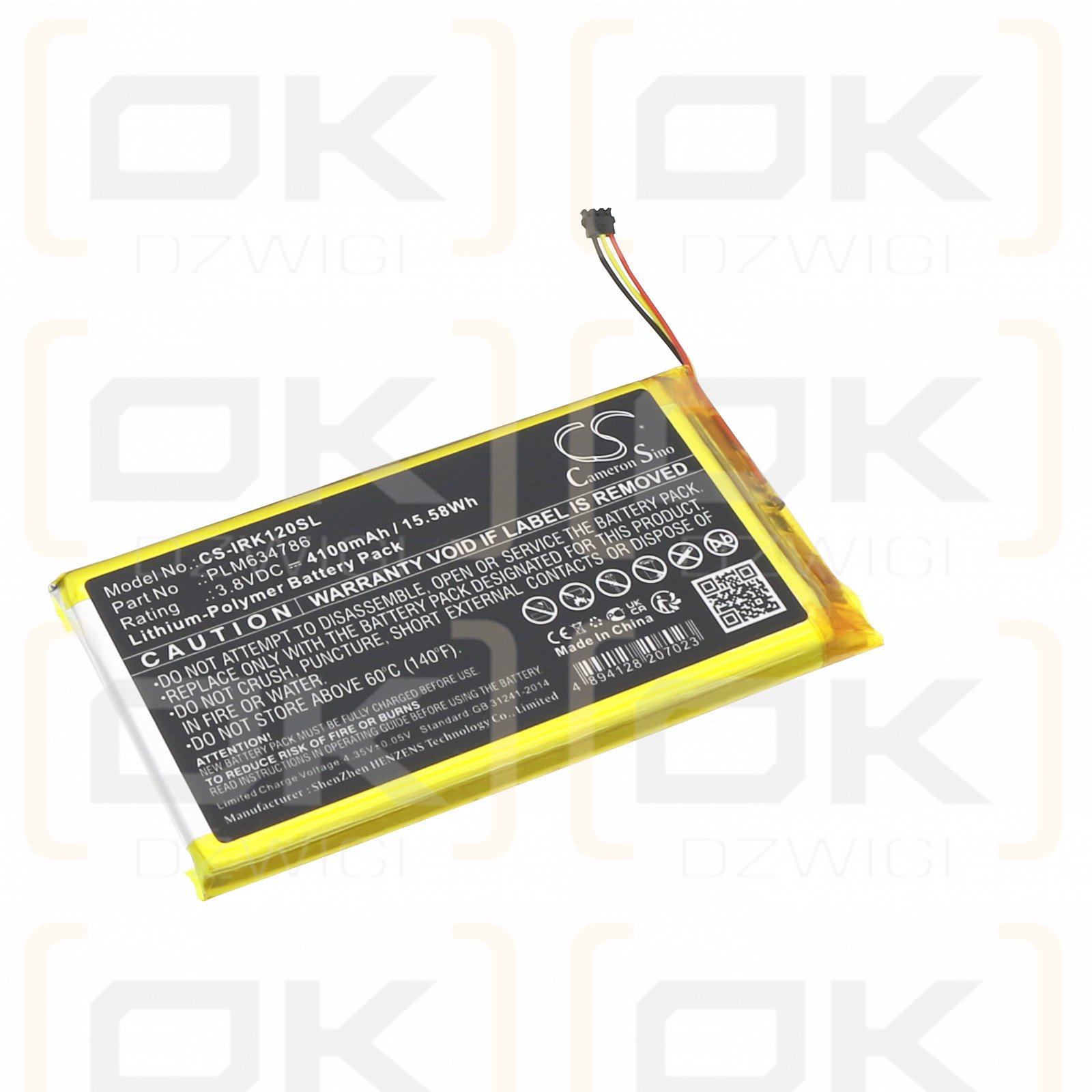 iRiver AK120 II / PLM634786 4100 mAh Li-Polymer 3,8 V (Cameron Sino)