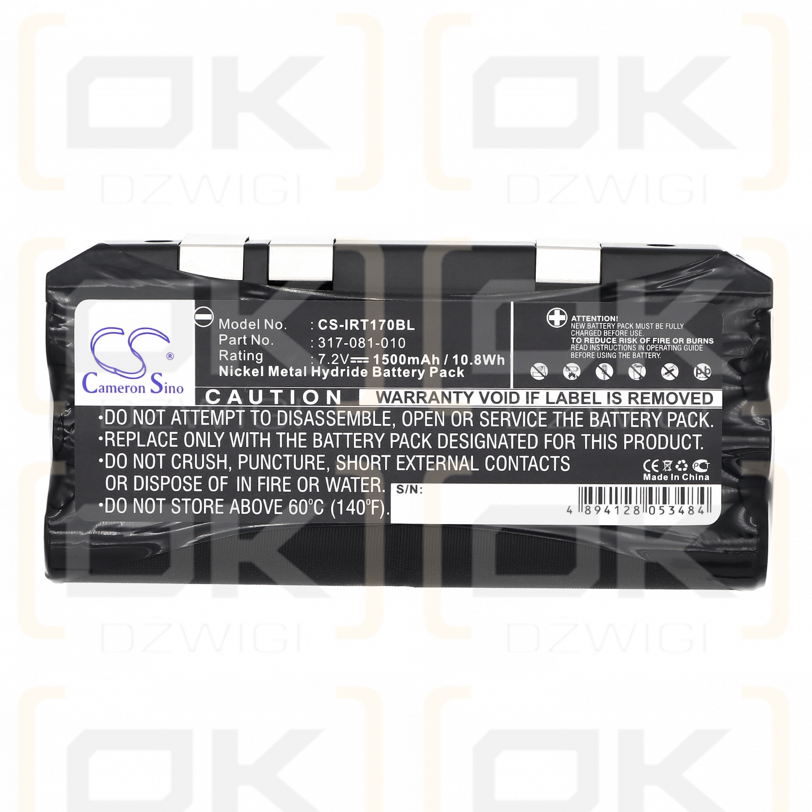Intermec T1700 / 317-081-010 1500 mAh Ni-MH 7,2 V (Cameron Sino)