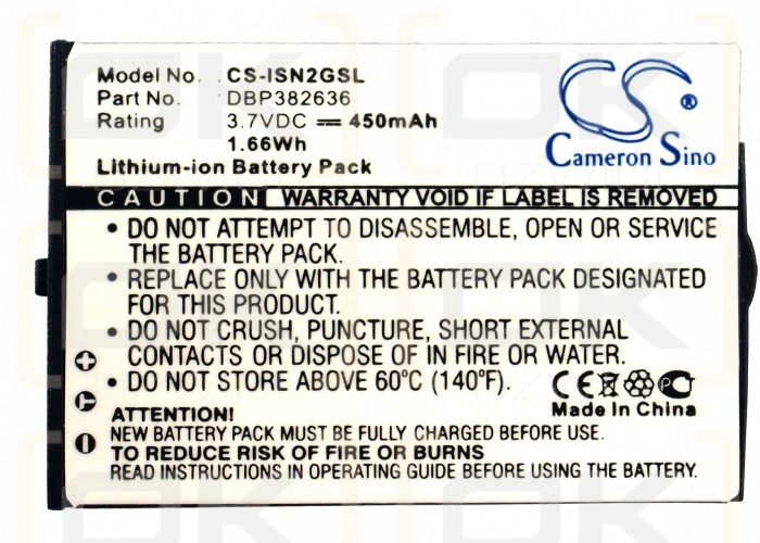 INSIGNIA NS-DA2G 2GB / DBP382636 450mAh Li-ion 3.7V (Cameron Sino)