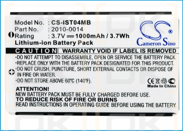 IRIS ST4ex / 2010-0014 1000mAh Li-ion 3.7V (Cameron Sino)