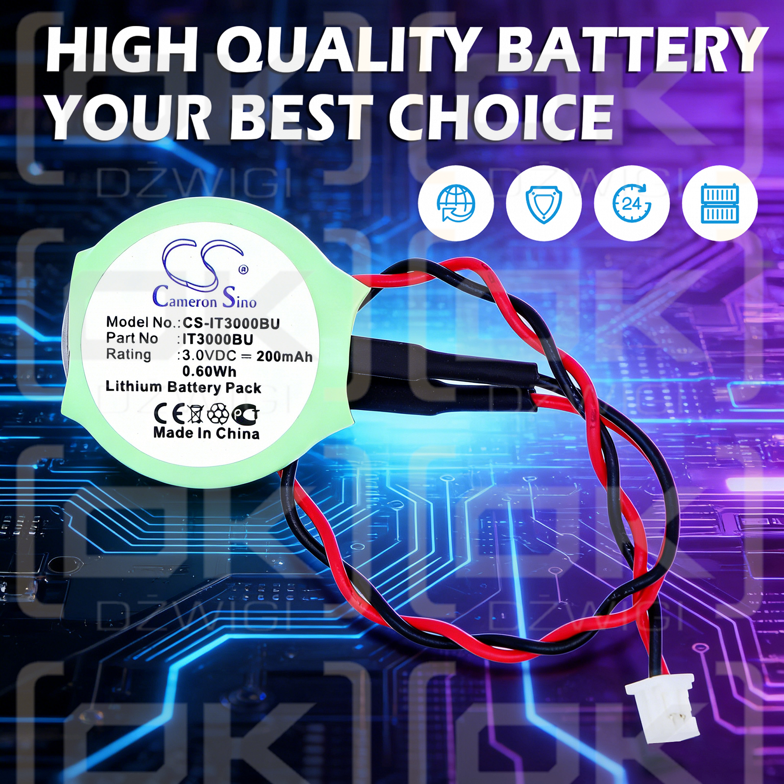 Casio IT3000m53e 200 mAh Lithium 3 V (Cameron Sino)