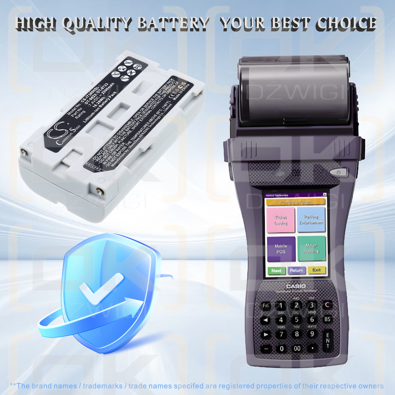 Casio IT-3100 M-53E / DT-9023 2200 mAh Li-Ion 7,4 V (Cameron Sino)