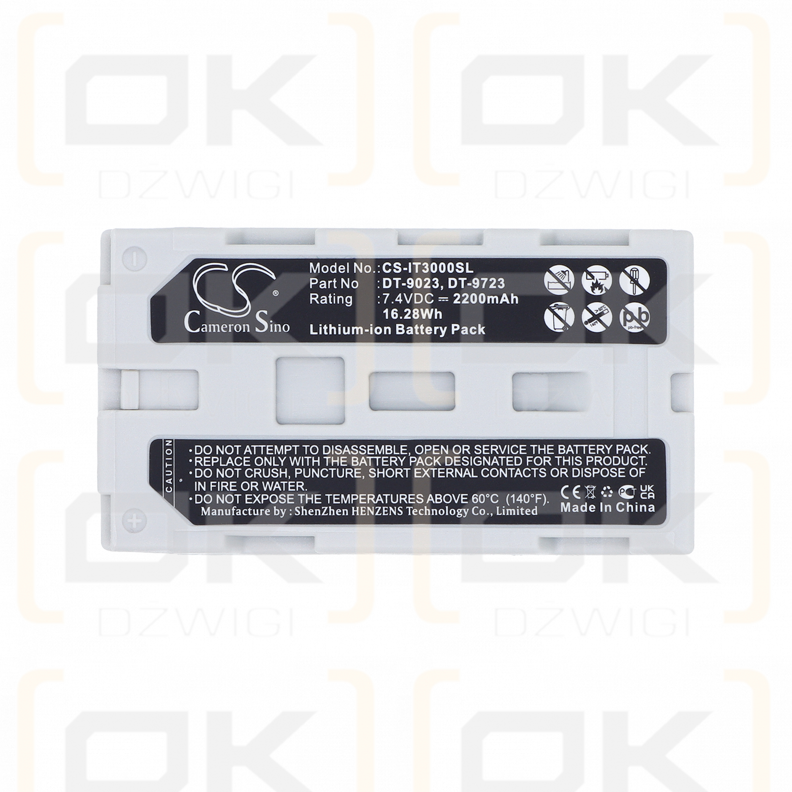 Casio IT-3100 M-53E / DT-9023 2200 mAh Li-Ion 7,4 V (Cameron Sino)