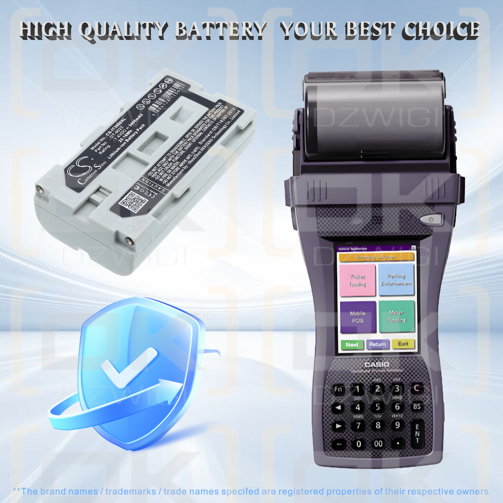 Casio IT-3100 M-53E / DT-9023 3400 mAh Li-Ion 7,4 V (Cameron Sino)