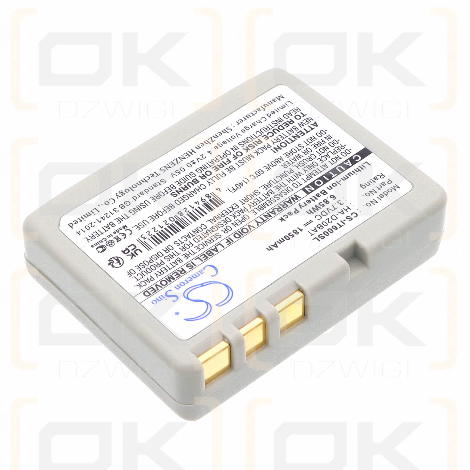 Casio IT-G500 / CA60L1-G 1850 mAh Li-Ion 3,7 V (Cameron Sino)