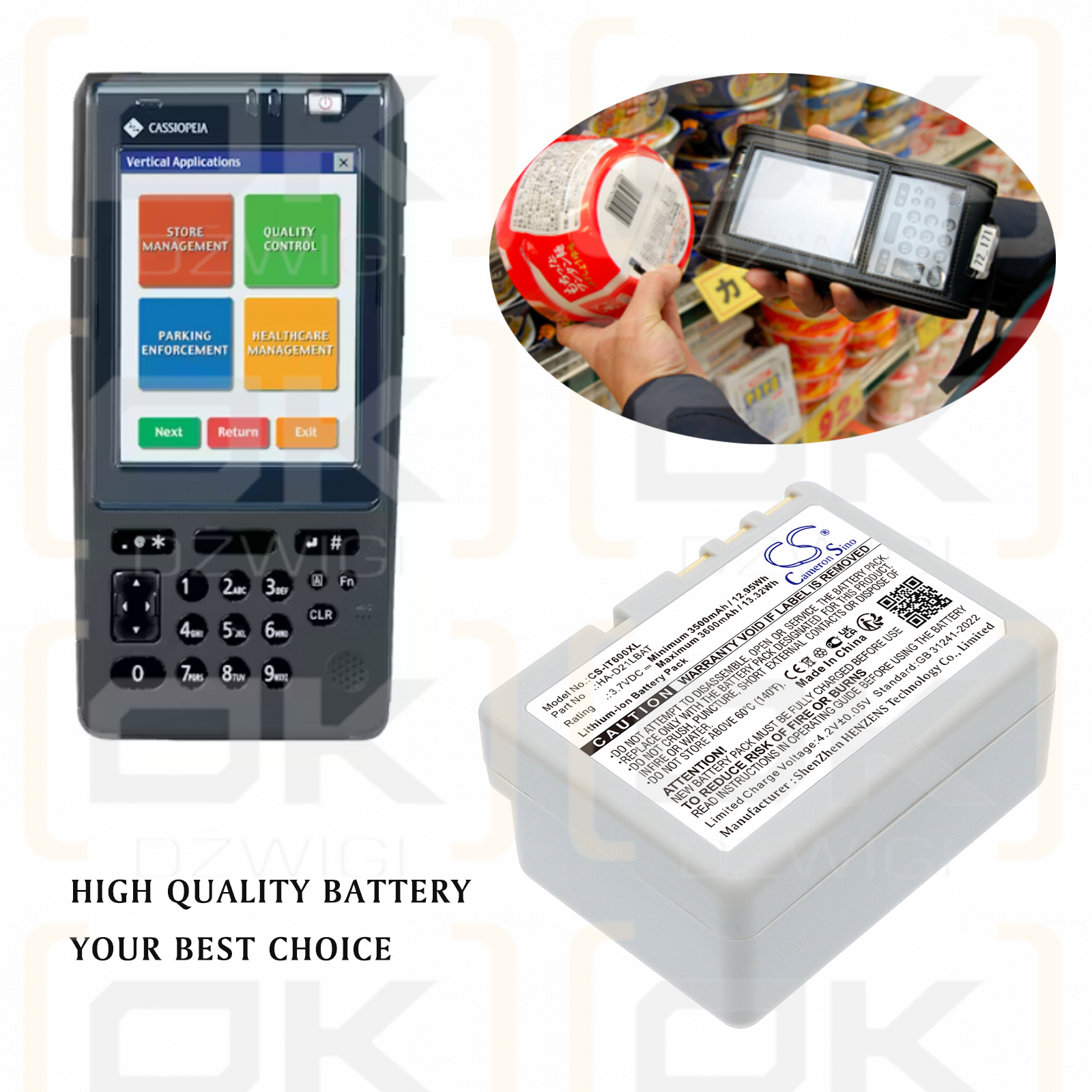 Casio IT-G500 / CA60L1-G 3600 mAh Li-Ion 3,7 V (Cameron Sino)