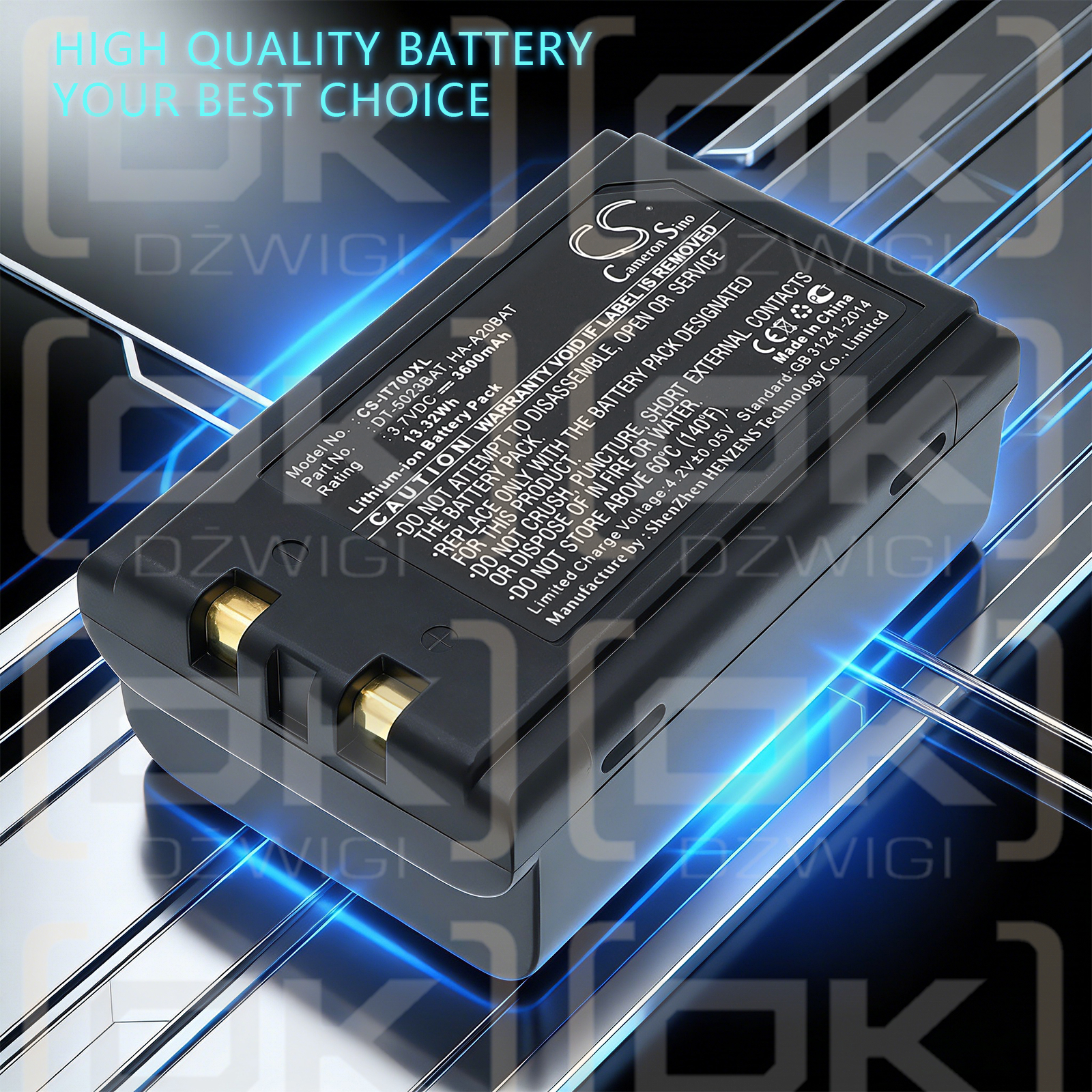 Casio DT-5025LAT / DT-5023BAT 3600 mAh Li-Ion 3,7 V (Cameron Sino)